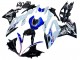 BMW S1000RR Motorrad Verkleidung Kit 2015-2016 - Weiss Blau Glanzendes Schwarz