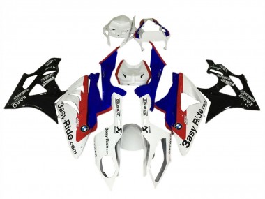 BMW S1000RR Motorrad Verkleidung 2015-2016 - Weiss Rot Blau Glanzendes Schwarz