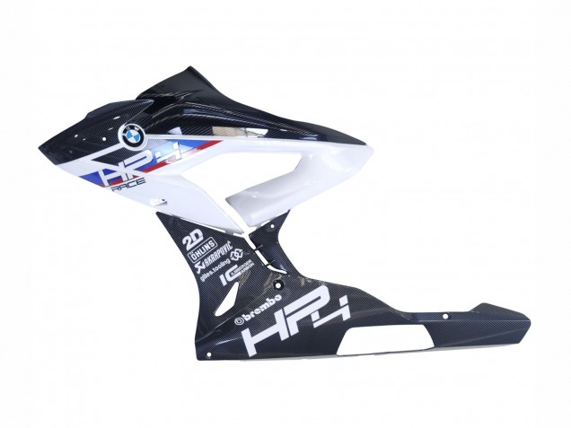 BMW S1000RR Motorrad Verkleidung 2015-2016 - Weiss Blau Schwarz Carbonfaser