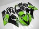 Kawasaki ZX6R Motorrad Verkleidung 2005-2006 - Grun Glanzendes Schwarz Elf