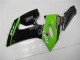 Kawasaki ZX6R Motorrad Verkleidung 2005-2006 - Grun Glanzendes Schwarz Elf
