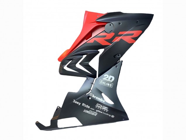 BMW S1000RR Motorrad Verkleidung 2015-2016 - Matt Schwarz Rot