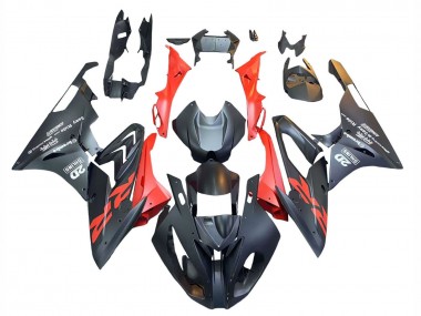 BMW S1000RR Motorrad Verkleidung 2015-2016 - Matt Schwarz Rot