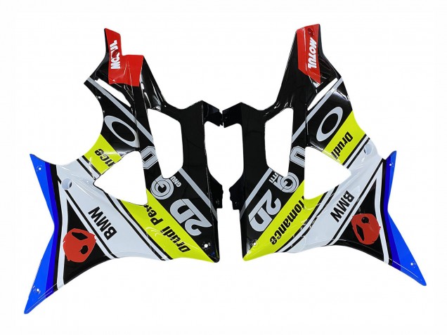 BMW S1000RR Motorrad Verkleidung 2009-2014 - Blau Gelb Rot Schwarz Hai VR 46