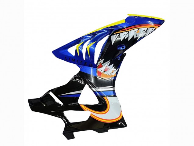 BMW S1000RR Motorrad Verkleidung 2009-2014 - Rot Blau Gelb Hai