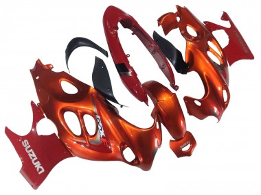 Suzuki GSX600F/GSX750F Motorrad Verkleidung 2004-2006 - Burnt Orange Weiss Logo