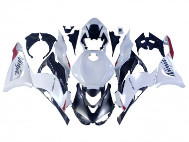 Kawasaki ZX6R Motorrad Verkleidung 2023-2025 - Perl Weiss Schwarz Rot
