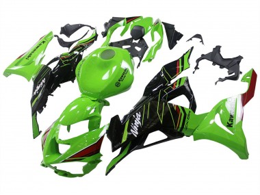 Kawasaki ZX6R Motorrad Verkleidung 2023-2025 - Grun Schwarz