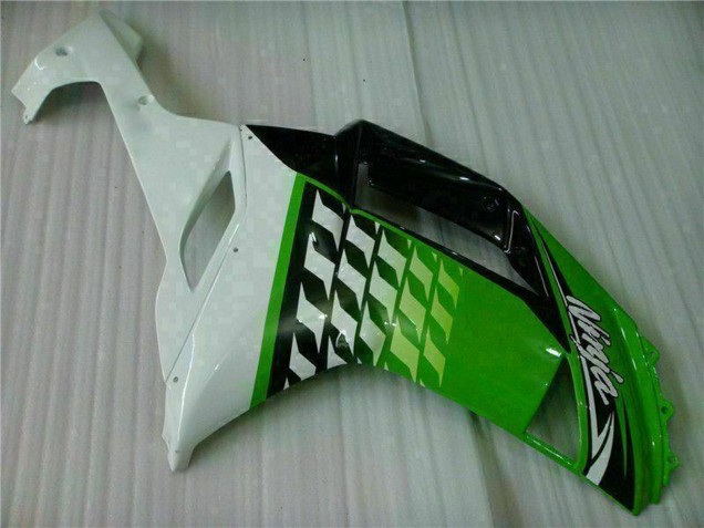 Kawasaki ZX6R Motorrad Verkleidung 2007-2008 - Grun Weiss Ninja