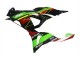 Kawasaki ZX6R Motorrad Verkleidung 2023-2025 - Grun Schwarz Rot Gelb Dunlop