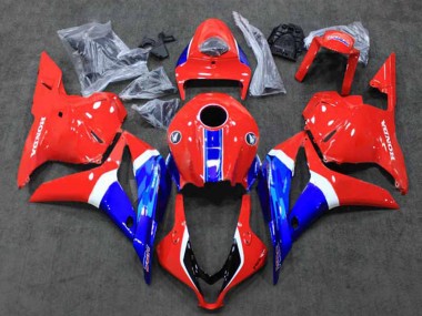 Honda CBR600RR Motorrad Verkleidung 2009-2012 - Weiss Rot Blau HRC