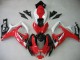 Suzuki GSXR 600 / GSXR 750 Motorrad Verkleidung 2006-2007 - Weiss Rot Glanzendes Schwarz
