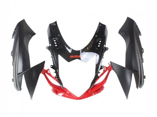 Suzuki GSXR 600 / GSXR 750 Motorrad Verkleidung 2011-2024 - Schwarz Grau Rot Linie