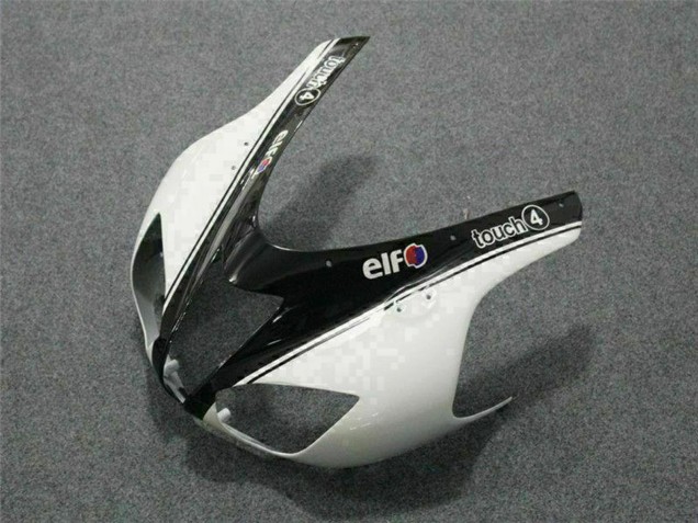 Kawasaki ZX6R Motorrad Verkleidung 2007-2008 - Schwarz Weiss Elf