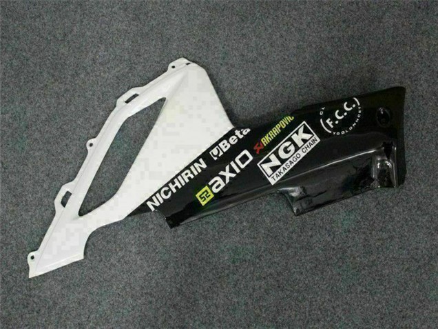 Kawasaki ZX6R Motorrad Verkleidung 2007-2008 - Schwarz Weiss Elf