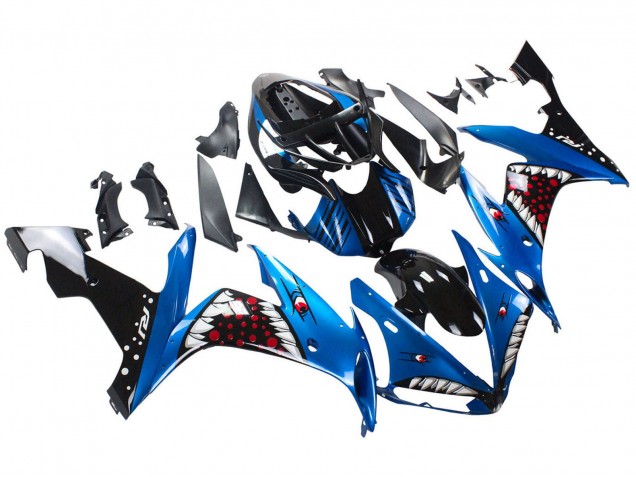 Yamaha YZF 1000 R1 Motorrad Verkleidung 2004-2006 - Blau Schwarz Rot Weiss Hai