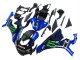 Yamaha YZF 1000 R1 Motorrad Verkleidung 2015-2019 - Blau Matt Schwarz Grun Monster ENEOS
