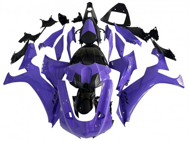 Yamaha YZF 1000 R1 Motorrad Verkleidung 2020-2025 - Lila Glanzendes Schwarz