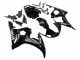Yamaha YZF R6 Motorrad Verkleidung 2003-2004 - Glanzendes Schwarz Weiss Aufkleber