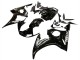 Yamaha YZF R6S Motorrad Verkleidung 2006-2009 - Glanzendes Schwarz Weiss Aufkleber