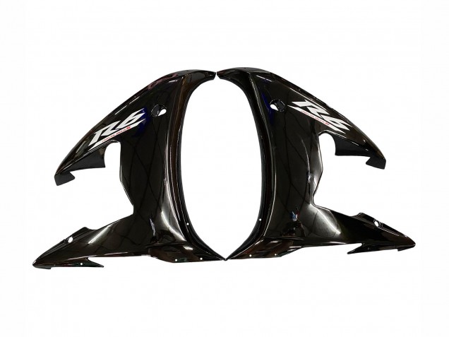 Yamaha YZF R6S Motorrad Verkleidung 2006-2009 - Glanzendes Schwarz Weiss Aufkleber