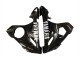 Yamaha YZF R6S Motorrad Verkleidung 2006-2009 - Glanzendes Schwarz Weiss Aufkleber