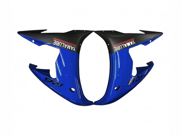 Yamaha YZF R6 Motorrad Verkleidung 2003-2004 - Blau Weiss Glanzendes Schwarz Yamalube