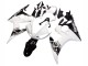 Yamaha YZF R6S Motorrad Verkleidung 2006-2009 - Weiss Glanzendes Schwarz