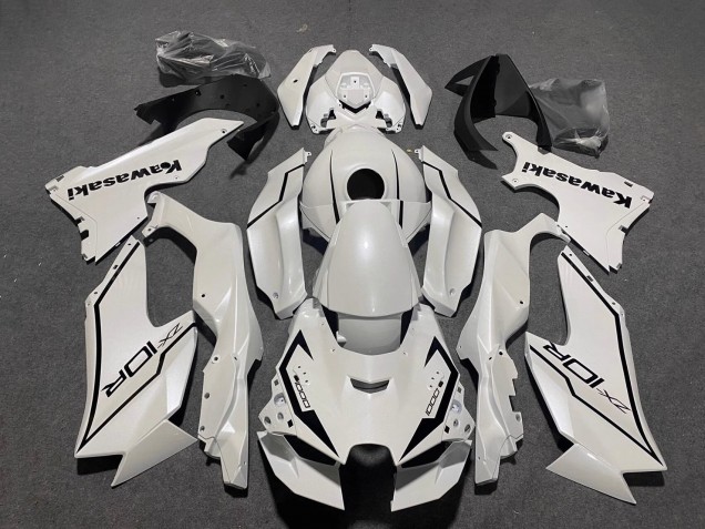 Kawasaki ZX10R Motorrad Verkleidung 2021-2025 - Perl Weiss Schwarz