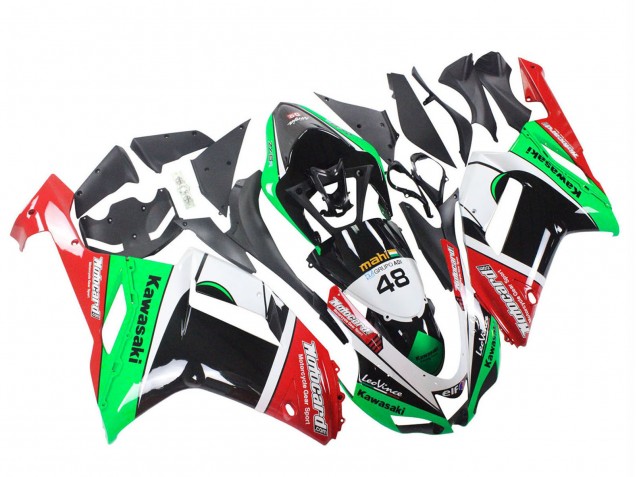 Kawasaki ZX6R Motorrad Verkleidung 2007-2008 - Grun Rot