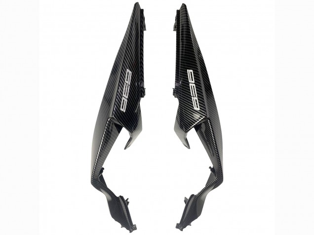 Kawasaki ZX6R Motorrad Verkleidung 2019-2022 - Weiss Schwarz Carbonfaser