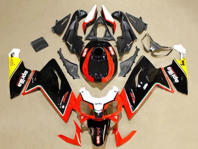 Aprilia RS125 Motorrad Verkleidung 2006-2011 - Rot Schwarz Weiss Gelb
