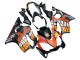 Honda CBR600 F4i Motorrad Verkleidung 2004-2007 - Matt Schwarz Orange Rossi