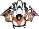 Honda CBR600 F4i Motorrad Verkleidung 2004-2007 - Matt Schwarz Orange Rossi