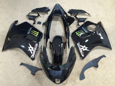 Honda CBR1100XX Blackbird Motorrad Verkleidung 1996-2007 - Glanzendes Schwarz Grun Monster