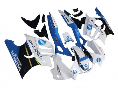 Honda CBR600 F3 Motorrad Verkleidung 1997-1998 - Weiss Blau Glanzendes Schwarz