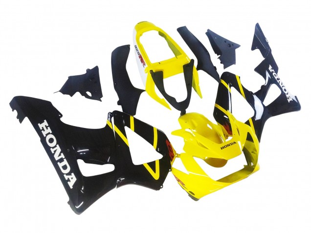 Honda CBR900RR 929 Motorrad Verkleidung 2000-2001 - Gelb Glanzendes Schwarz