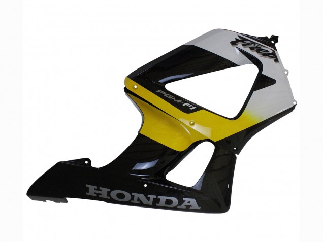 Honda CBR900RR 929 Motorrad Verkleidung 2000-2001 - Weiss Gelb Glanzendes Schwarz