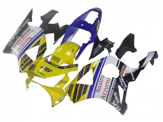 Honda CBR900RR 954 Motorrad Verkleidung 2002-2003 - Blau Gelb Glanzendes Schwarz Rot Nastro Azzurro 46
