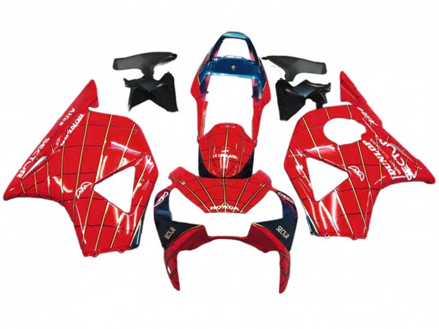 Honda CBR900RR 954 Motorrad Verkleidung 2002-2003 - Rot Dunkel Blau Dunlop
