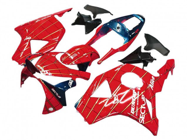 Honda CBR900RR 954 Motorrad Verkleidung 2002-2003 - Rot Dunkel Blau Dunlop