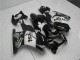 Kawasaki EX250 Motorrad Verkleidung 2008-2012 - Glanzendes Schwarz Weiss West