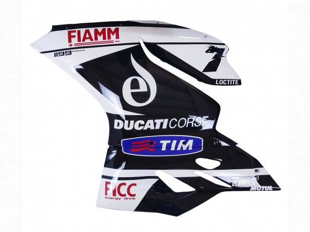 Ducati Panigale 899/1199 Motorrad Verkleidung 2011-2014 - Weiss Schwarz Blau Fiamm Ficc 7