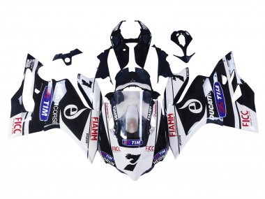 Ducati Panigale 899/1199 Motorrad Verkleidung 2011-2014 - Weiss Schwarz Blau Fiamm Ficc 7