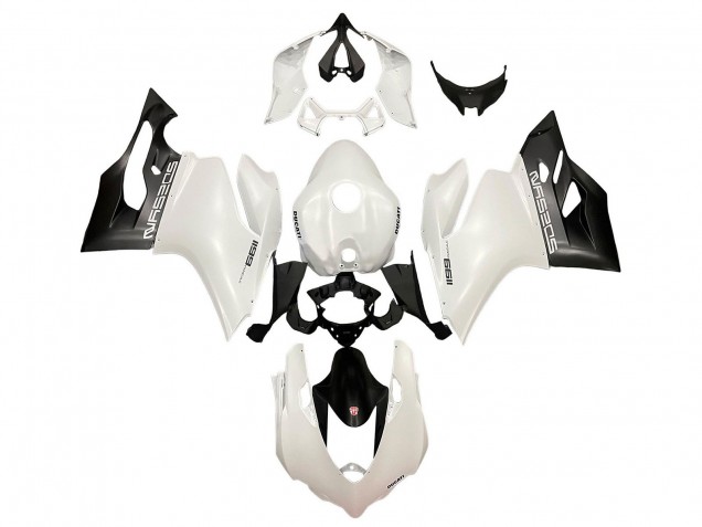 Ducati Panigale 899/1199 Motorrad Verkleidung 2011-2014 - Weiss Schwarz