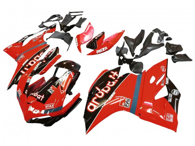Ducati 959/1299 Motorrad Verkleidung 2015-2020 - Rot Glanzendes Schwarz Fiamm