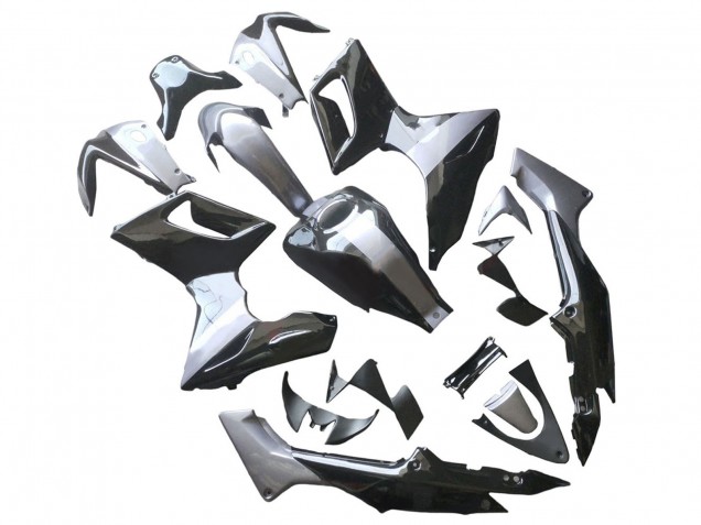 Honda CBR125R Motorrad Verkleidung 2002-2006 - Silber Glanzendes Schwarz