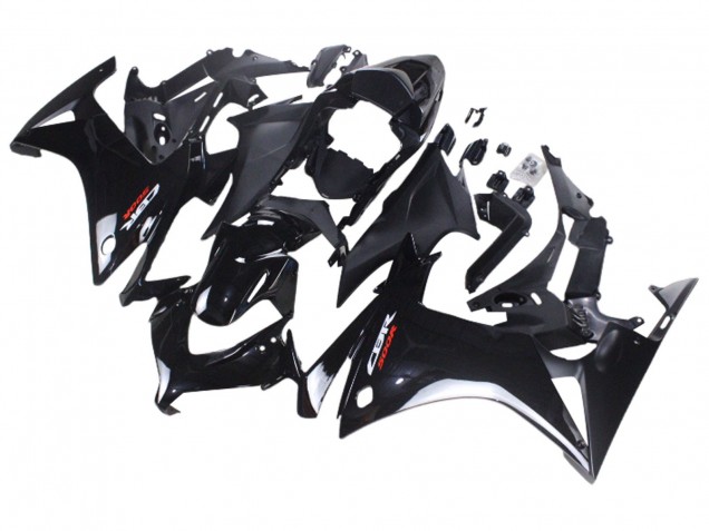 Honda CBR500R Motorrad Verkleidung 2013-2015 - Glanzendes Schwarz Matt Schwarz