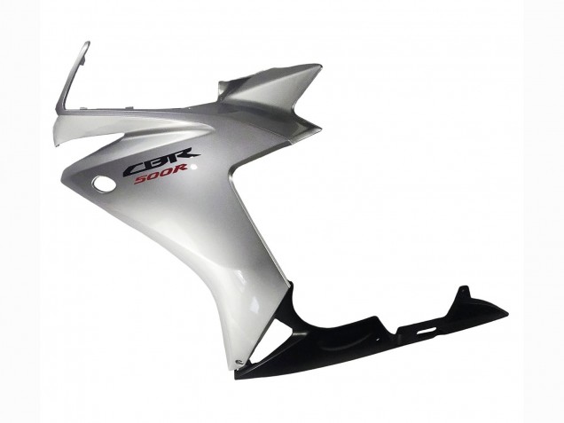 Honda CBR500R Motorrad Verkleidung 2013-2015 - Silber Glanzendes Schwarz