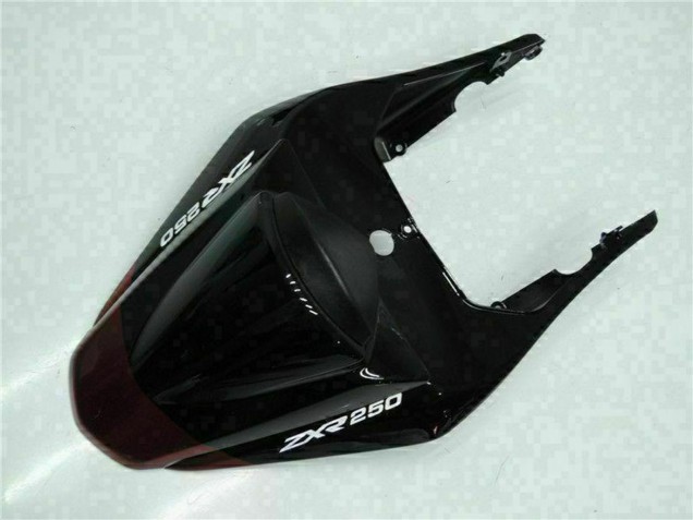 Kawasaki EX250 Motorrad Verkleidung 2008-2012 - Glanzendes Schwarz Kastanienbraun Rot